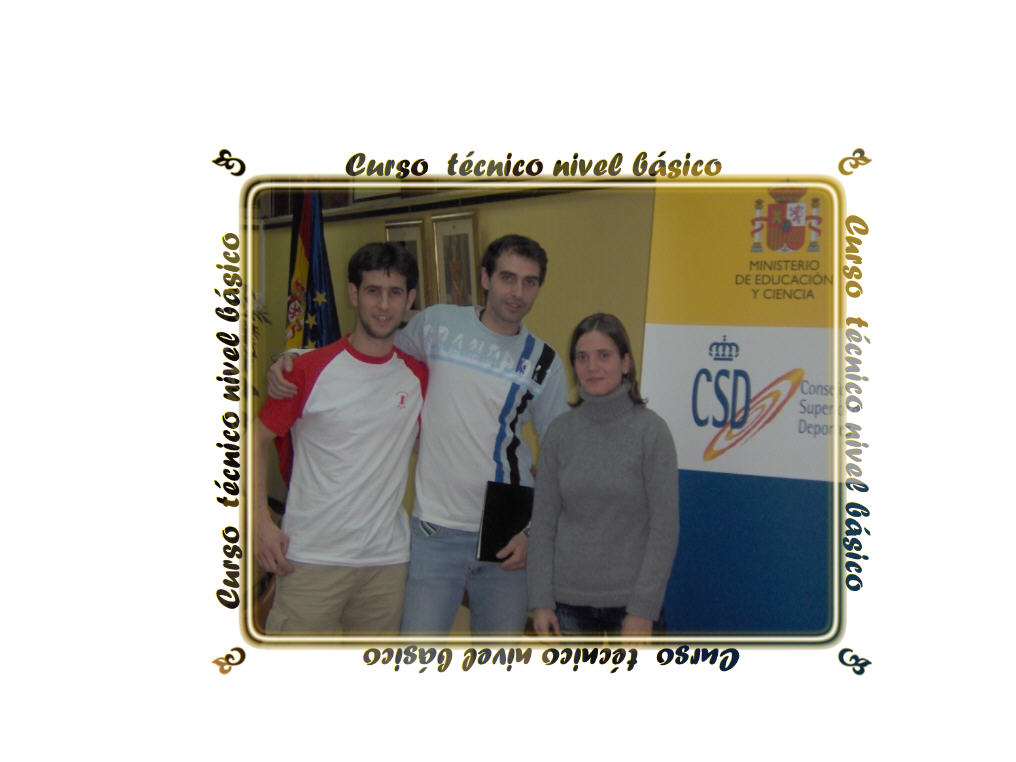 Edu, Carlos y Esther, compañeros de Zaragoza en el curso